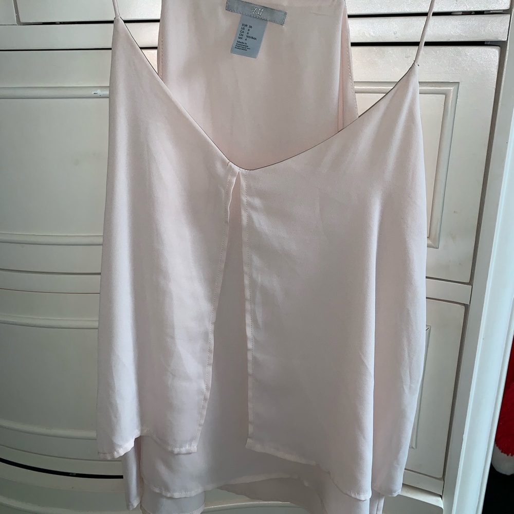 Layered silk tank top